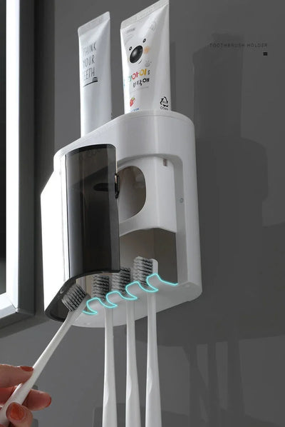 Automatic Squeezer Toothpaste Dispenser Magnetic Holder