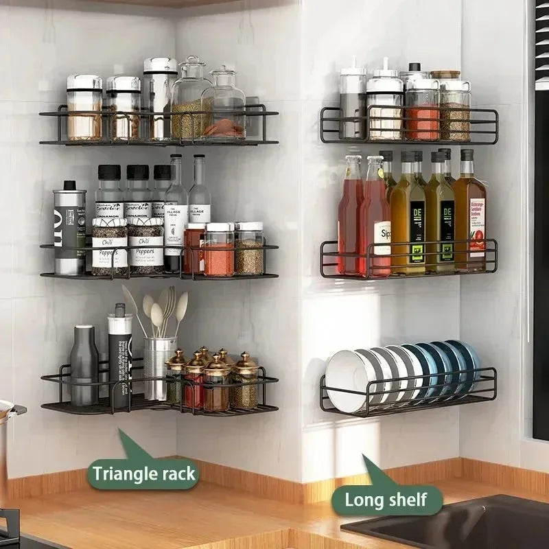 Toilet Storage Rack Bathroom Shelf No-Drill Corner Shelf Shower