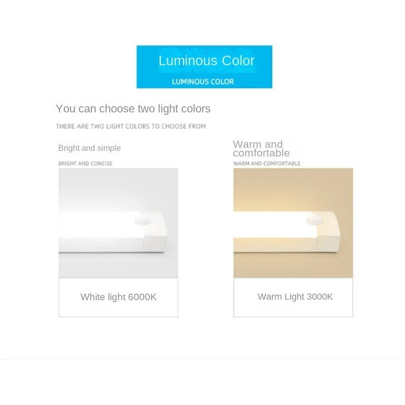 Intelligent USB Charging Sensing Light Strip Display Cabinet Kitchen