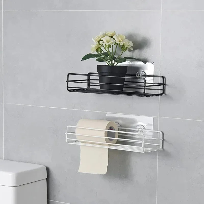 Toilet Storage Rack Bathroom Shelf No-Drill Corner Shelf Shower