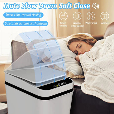 Automatic Garbage Can Slim Motion Sensor Smart Trash Bin