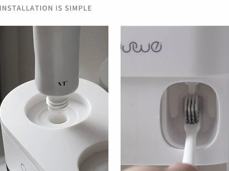 Automatic Squeezer Toothpaste Dispenser Magnetic Holder