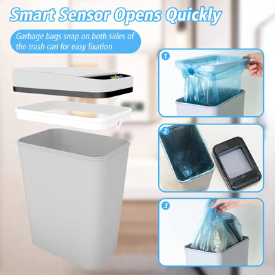 Automatic Garbage Can Slim Motion Sensor Smart Trash Bin