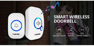 Wireless Doorbell Waterproof Welcome Chime Home Door Bell