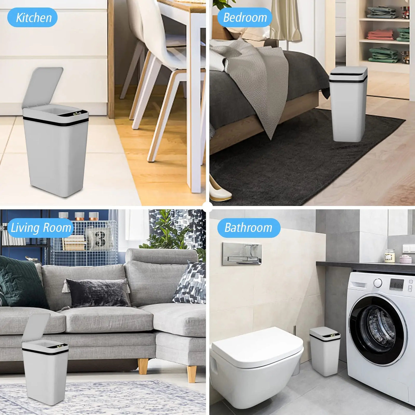 Automatic Garbage Can Slim Motion Sensor Smart Trash Bin