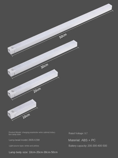 Intelligent USB Charging Sensing Light Strip Display Cabinet Kitchen