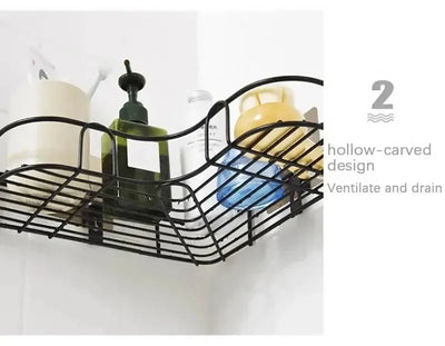 Toilet Storage Rack Bathroom Shelf No-Drill Corner Shelf Shower