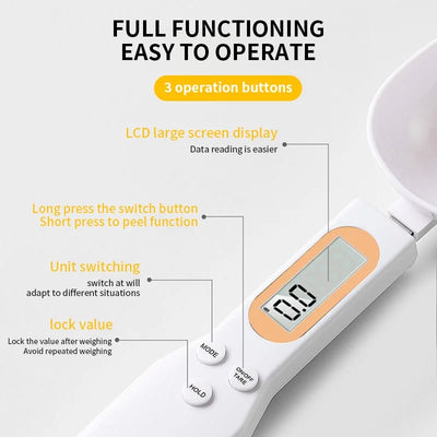 Mini Spoon Scale Digital Kitchen Scale Electronic LCD Food Spoon