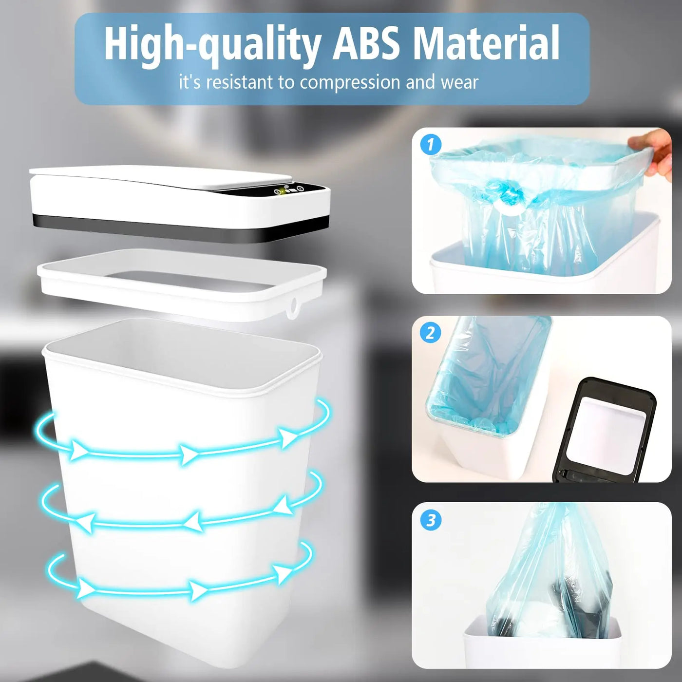 Automatic Garbage Can Slim Motion Sensor Smart Trash Bin