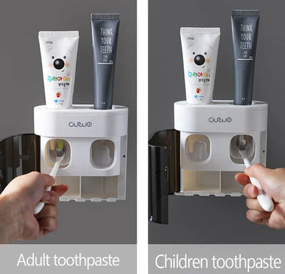 Automatic Squeezer Toothpaste Dispenser Magnetic Holder