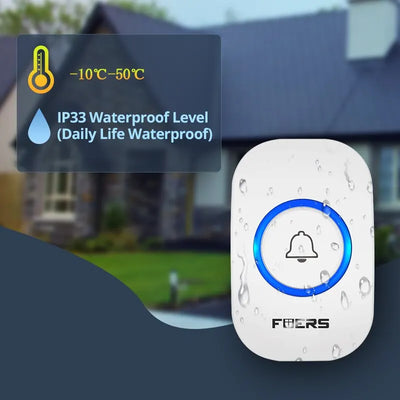 Wireless Doorbell Waterproof Welcome Chime Home Door Bell