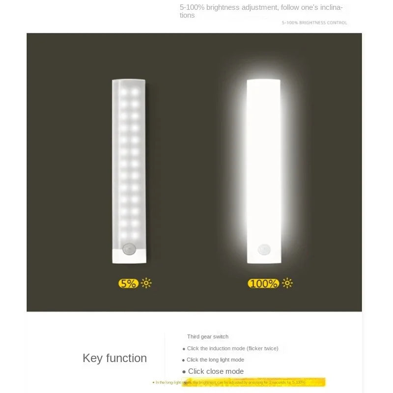 Intelligent USB Charging Sensing Light Strip Display Cabinet Kitchen