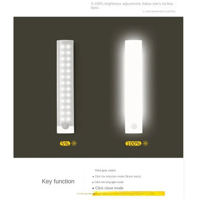 Intelligent USB Charging Sensing Light Strip Display Cabinet Kitchen