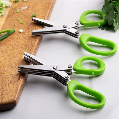 Stainless Steel Kitchen Scissors for Pepper Scallion Laver Cutting Tool