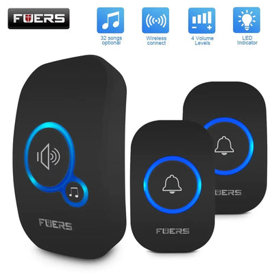 Wireless Doorbell Waterproof Welcome Chime Home Door Bell