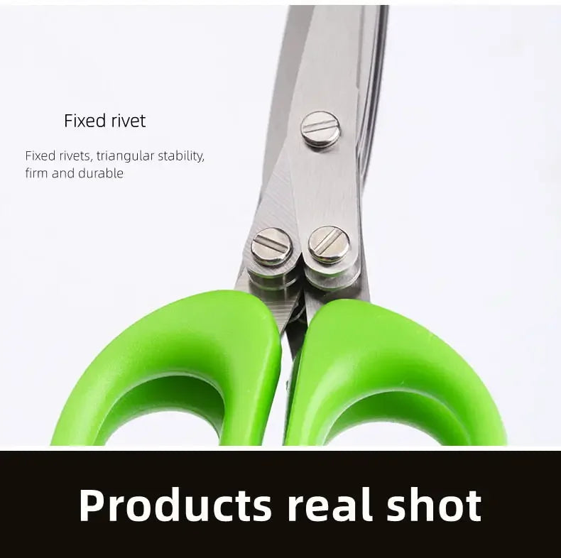 Stainless Steel Kitchen Scissors for Pepper Scallion Laver Cutting Tool