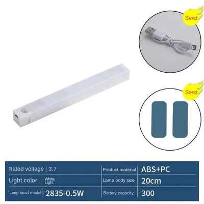 Intelligent USB Charging Sensing Light Strip Display Cabinet Kitchen