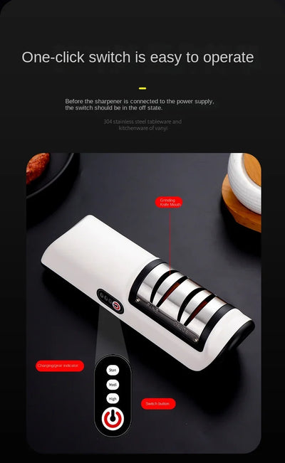 Kitchen Sharpener Automatic Professional Gears Electric Knife