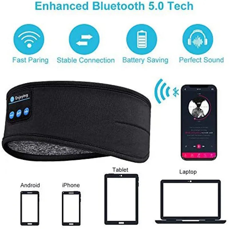 Bluetooth Earphones Sports Sleeping Headband Wireless Headphones