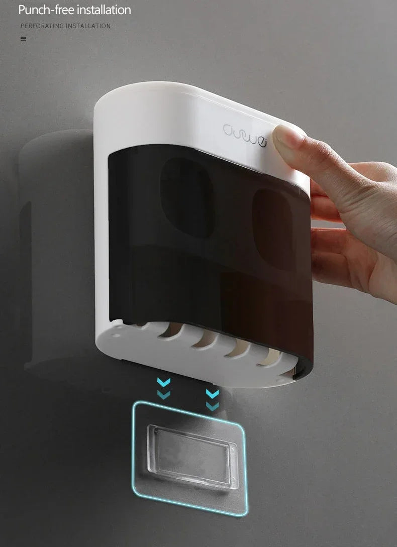 Automatic Squeezer Toothpaste Dispenser Magnetic Holder