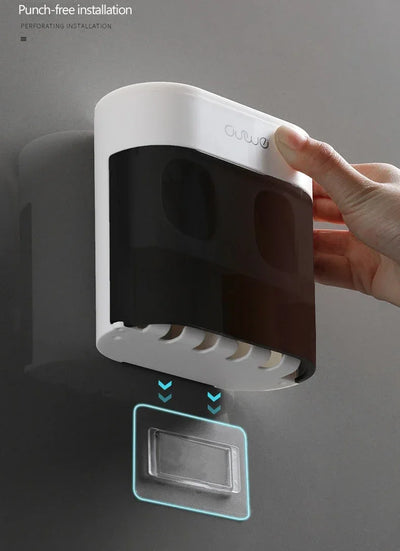 Automatic Squeezer Toothpaste Dispenser Magnetic Holder