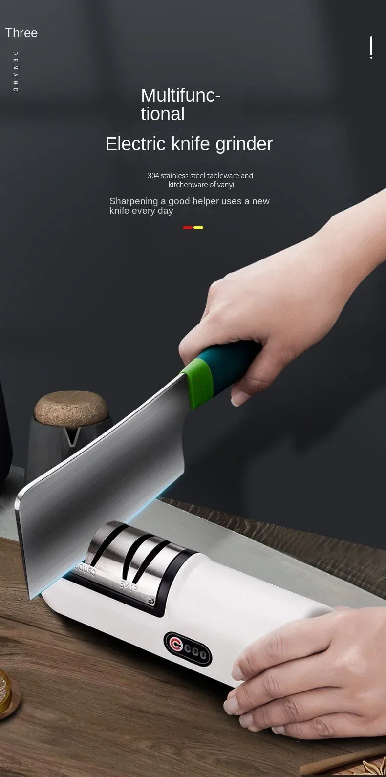 Kitchen Sharpener Automatic Professional Gears Electric Knife