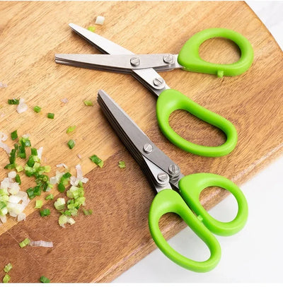 Stainless Steel Kitchen Scissors for Pepper Scallion Laver Cutting Tool