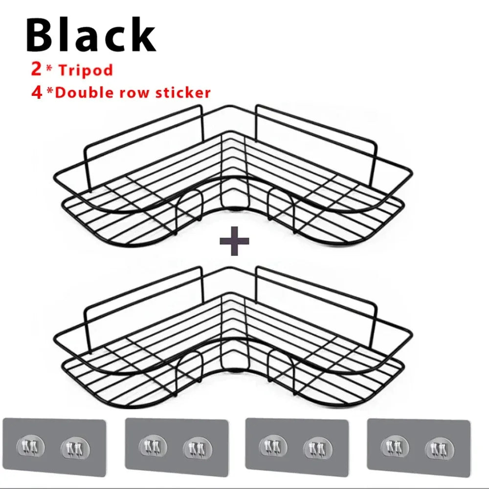 Toilet Storage Rack Bathroom Shelf No-Drill Corner Shelf Shower