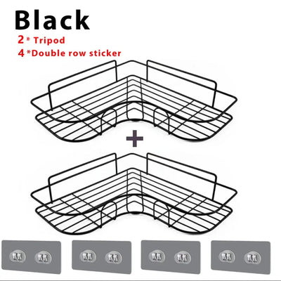 Toilet Storage Rack Bathroom Shelf No-Drill Corner Shelf Shower