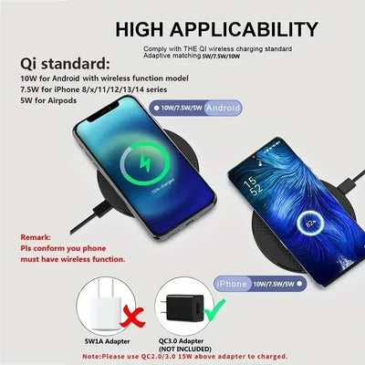 Wireless Charger Pad Stand Desktop Fast Charging Dock Station