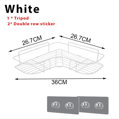 Toilet Storage Rack Bathroom Shelf No-Drill Corner Shelf Shower
