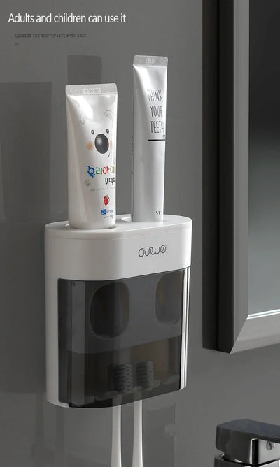 Automatic Squeezer Toothpaste Dispenser Magnetic Holder