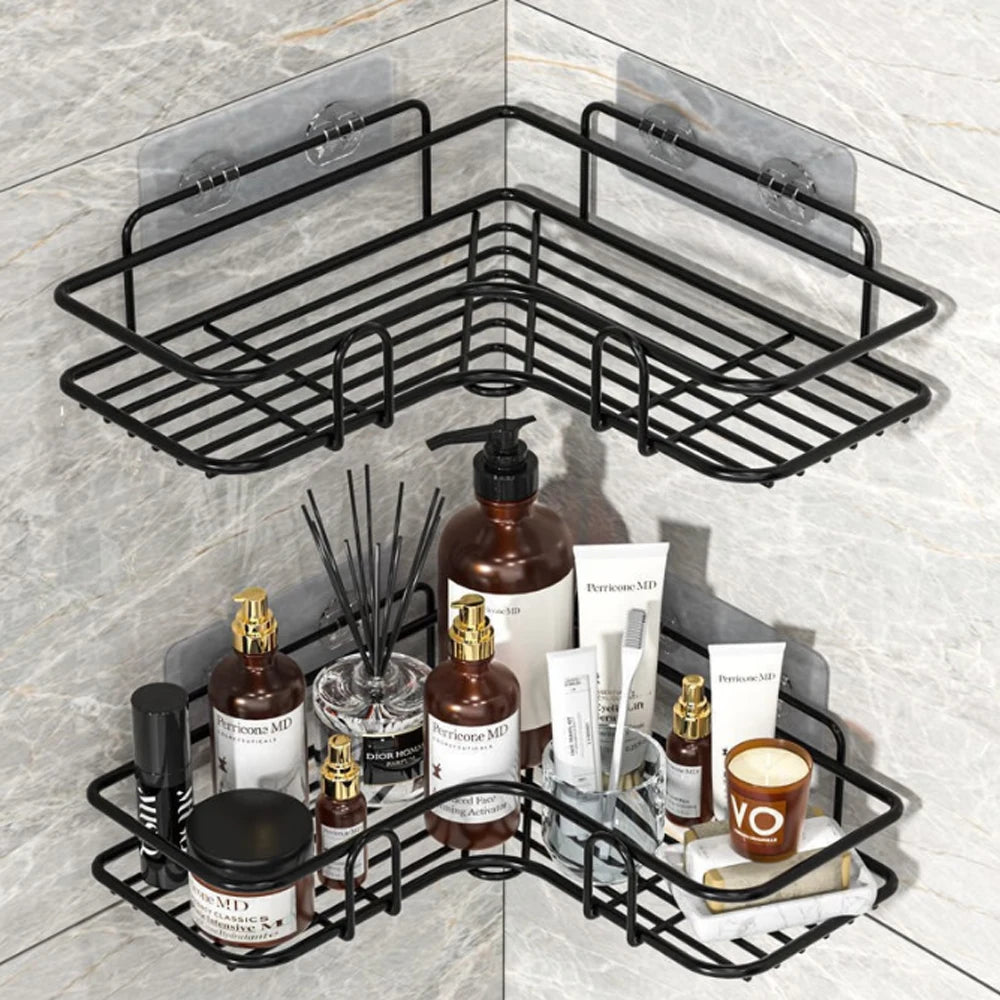 Toilet Storage Rack Bathroom Shelf No-Drill Corner Shelf Shower