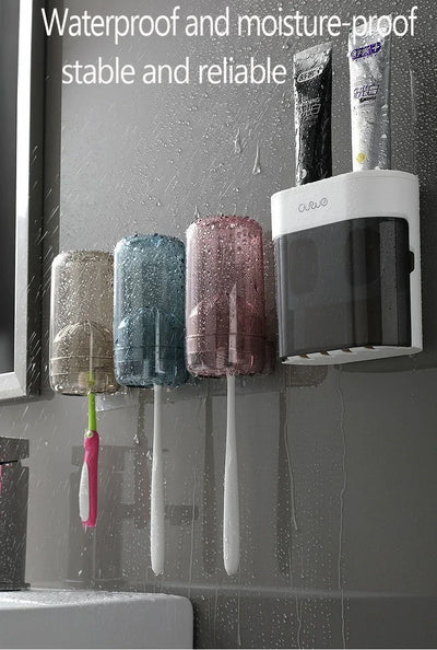Automatic Squeezer Toothpaste Dispenser Magnetic Holder