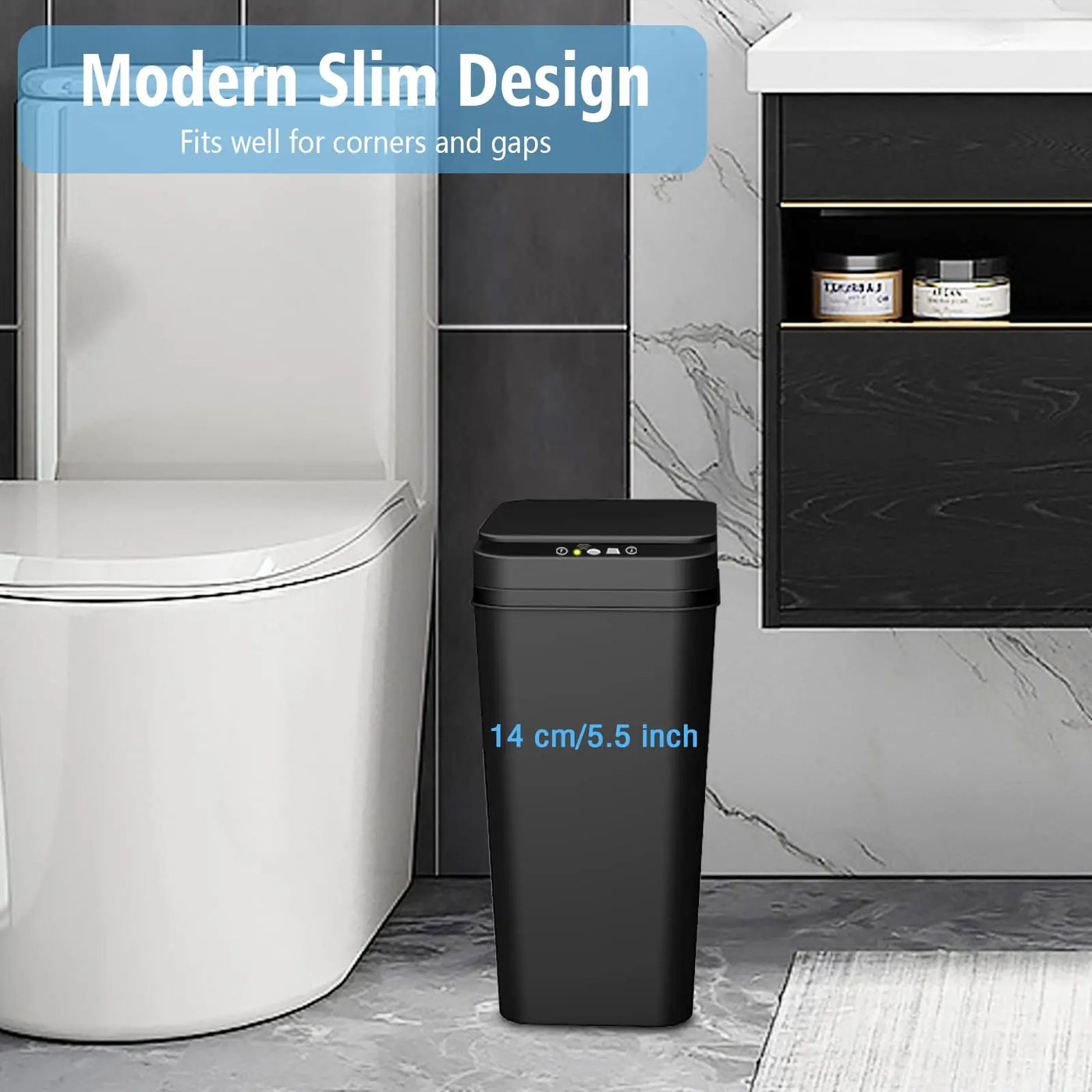 Automatic Garbage Can Slim Motion Sensor Smart Trash Bin