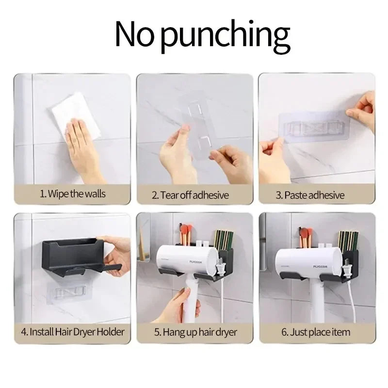 Hair Dryer Holder Wall Dryer Cradle Straightener Stand Hairdryer