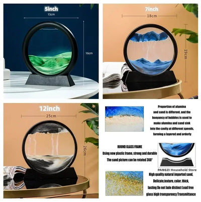 Sandscape Hourglass Craft Flowing Sand Painting Office Home Decor
