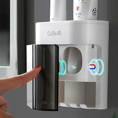 Automatic Squeezer Toothpaste Dispenser Magnetic Holder