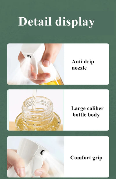 Oil Spray Bottle Kitchen Cooking Olive Oil Dispenser Camping Sprayer
