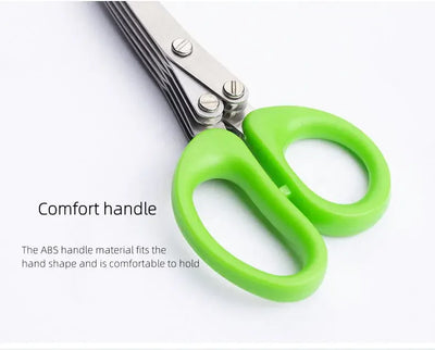 Stainless Steel Kitchen Scissors for Pepper Scallion Laver Cutting Tool