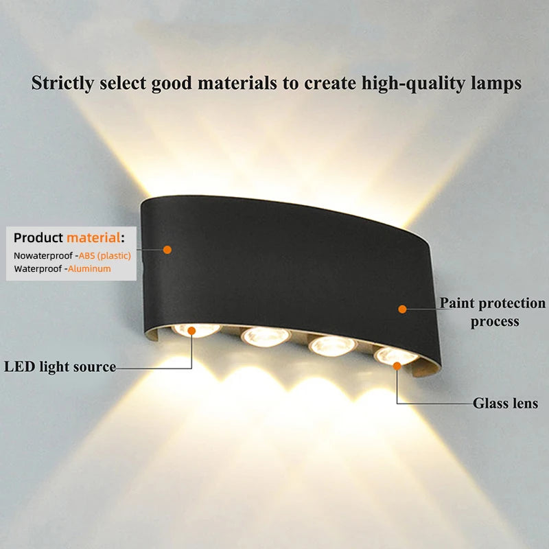 LED Wall Sconces Modern Indoor Outdoor Lamp for Living Room