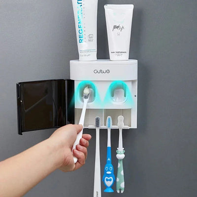 Automatic Squeezer Toothpaste Dispenser Magnetic Holder