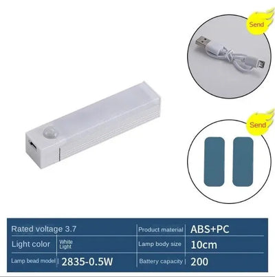 Intelligent USB Charging Sensing Light Strip Display Cabinet Kitchen