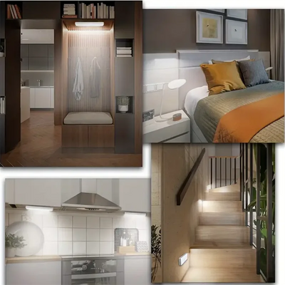 Intelligent USB Charging Sensing Light Strip Display Cabinet Kitchen