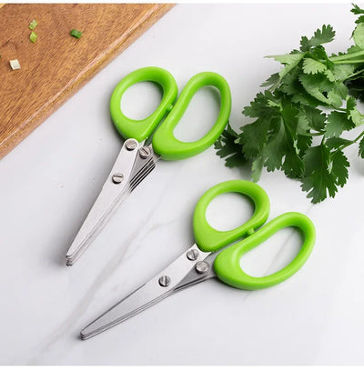 Stainless Steel Kitchen Scissors for Pepper Scallion Laver Cutting Tool