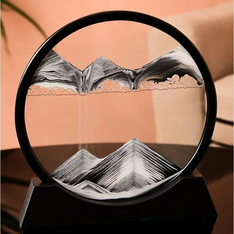 Sandscape Hourglass Craft Flowing Sand Painting Office Home Decor