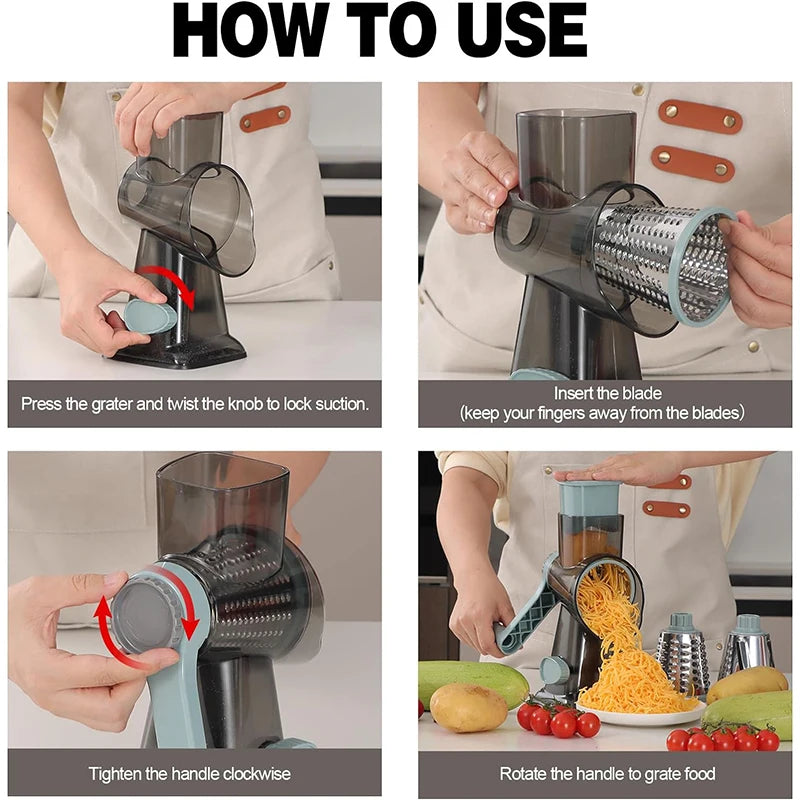 Cheese Grater Versatile Manual Vegetable Slicer Peanut Nuts Grinder