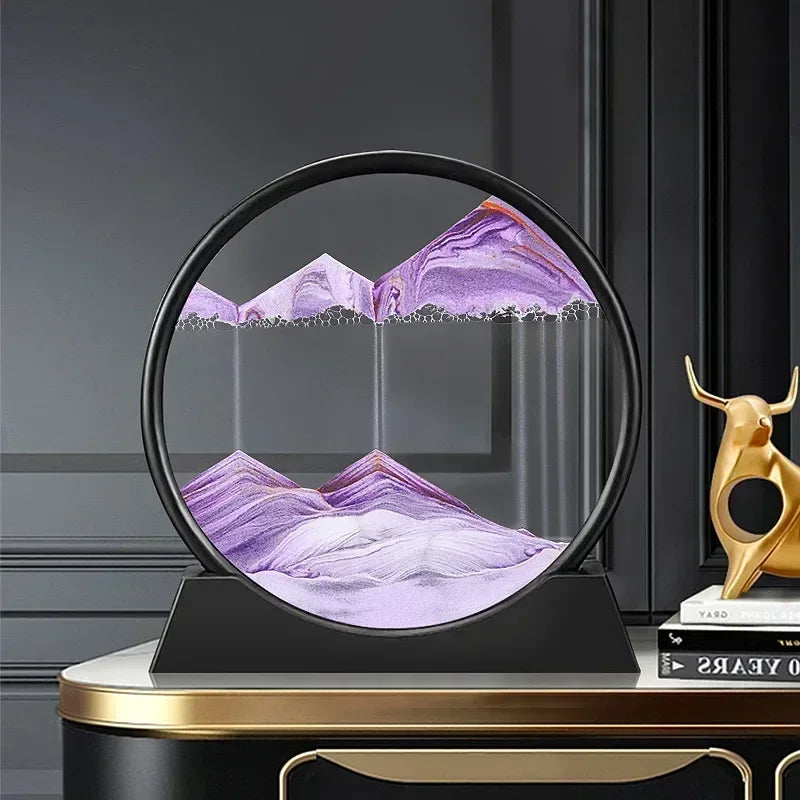Sandscape Hourglass Craft Flowing Sand Painting Office Home Decor