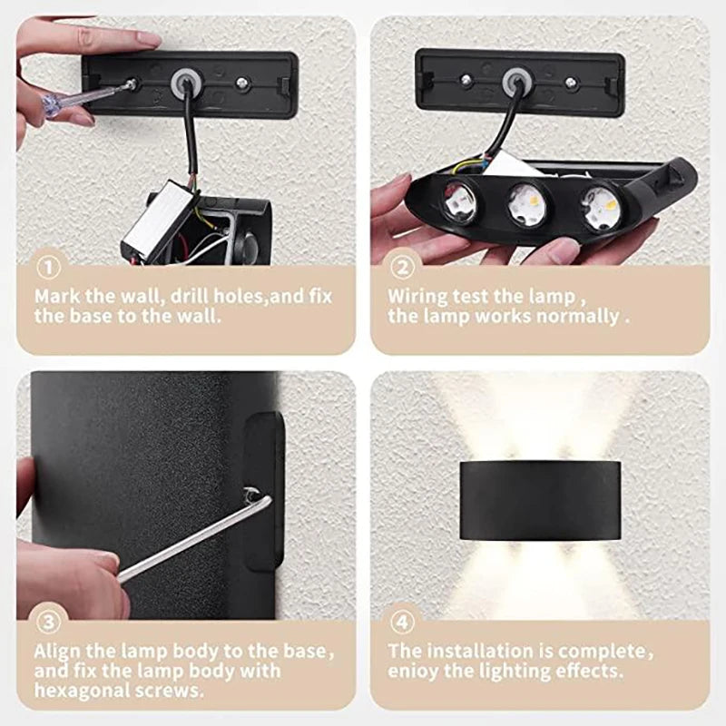 LED Wall Sconces Modern Indoor Outdoor Lamp for Living Room