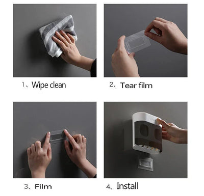 Automatic Squeezer Toothpaste Dispenser Magnetic Holder